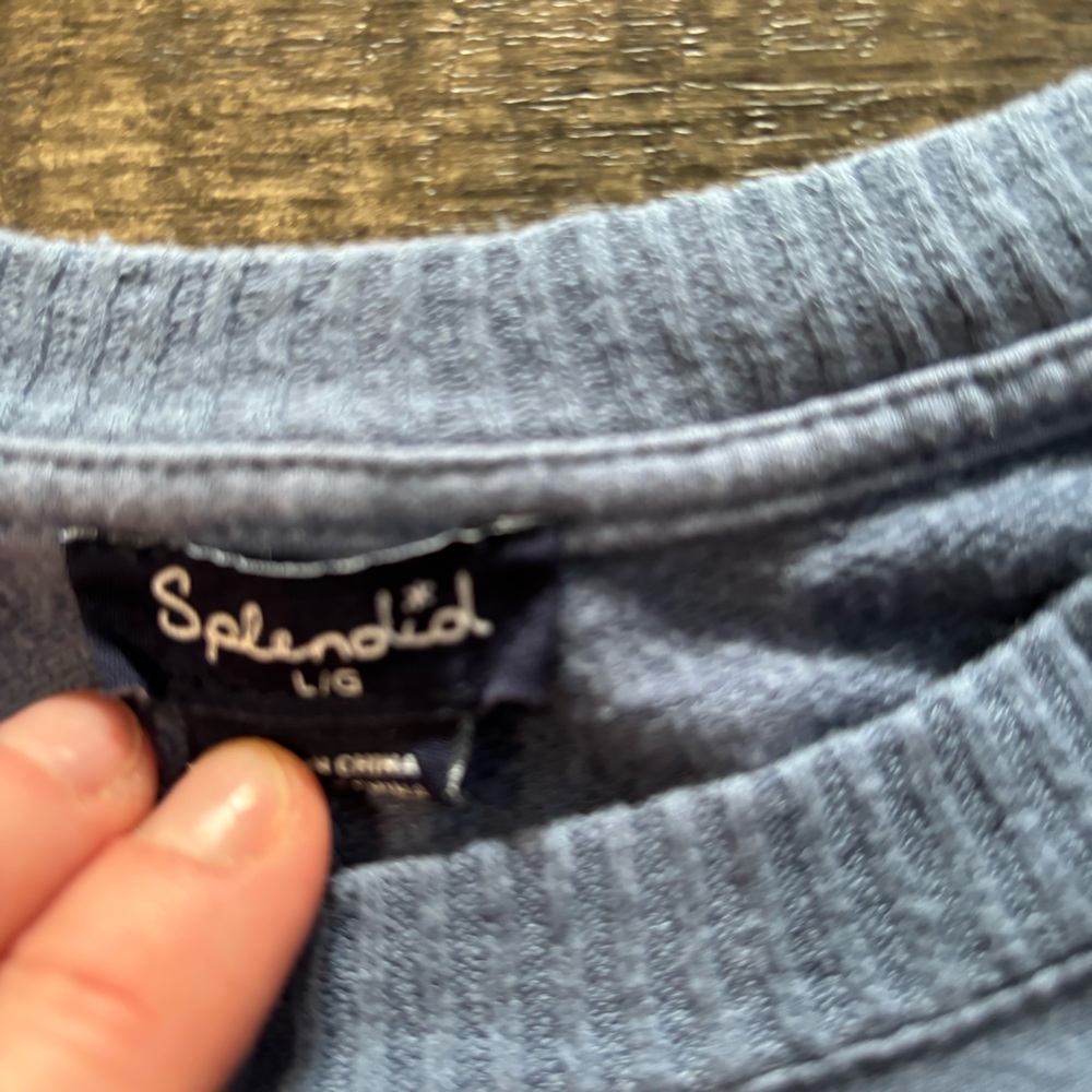Splendid Blue Ombré long sleeve Knit Top - Picture 2 of 4